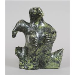 Aggeak Petaulassie (1922-1983) Inuit Sculpture of a Spirit Animal Transformation - Cape Dorset 10" H