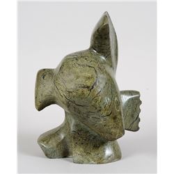Aggeak Petaulassie (1922-1983) Inuit Sculpture of a Spirit Animal Transformation - Cape Dorset 12 3/