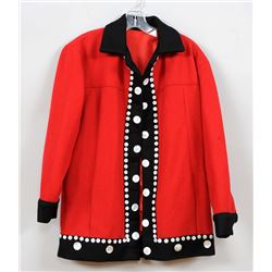 Whale Clan Applique Work Button Jacket,  Woman's Size M   Good Condition