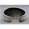 Image 3 : 19TH C. Coin Silver Bracelet with Incised Design Attributed To Haida Artist Tom Price 7" L. 1 3/8" W