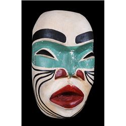 Ellen Neel Carved Spirit Mask - Signed 9 1/4" H. 5 1/4" W.  Good Condition