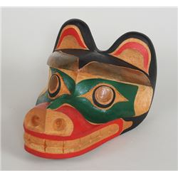 Otter Frontlet with Copper Work Eyes and Eyebrows, Carved Yellow Cedar by Billy Kuhnley 8 1/2" L. 6 