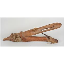 19TH C. Tlingit Figural Halibut Hook 12" L.  Good Condition