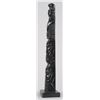 Image 2 : Haida Argillite Totem Attributed to Charles Gladstone ca. 1910 11" H. 2 1/4" W.  Good Condition