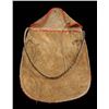 Image 2 : Crow Beaded Pouch with Rose Design ca. 1890  6 1/2" W. 7" H.  Good Condition