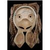 Image 2 : Nuu-chah-nulth Frog Mask with Copper Work and Cedar Bark Carved by Pat Amos 23" H. 15" W.  Good Cond