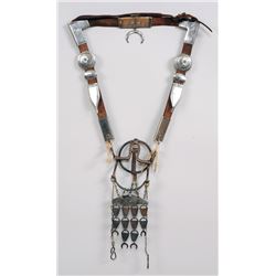 Navajo Horse Bridle with Stamped German Silver Approx. 23" L.  Good Condition