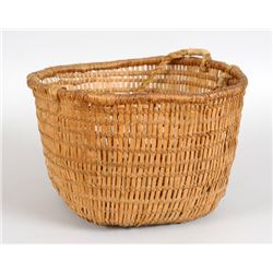 Makah Clam Gathering Basket ca. 1910 13" W. 8 1/4" H.  Good Condition