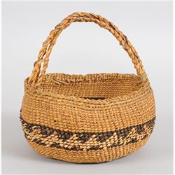 Coos Bay Basket with Handle 8" D. 8" H.  Good Condition