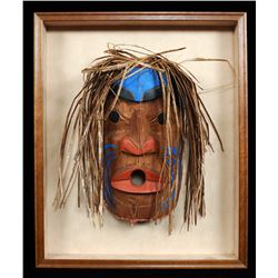 Dsonoqua Mask Mounted In Frame 23 3/4"x 28 3/4"  Good Condition
