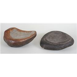 Two Stone Bowl 10 1/2" W. 3 1/2" H. and 11 1/2" W. 4 1/2" H. - Phil Thiemer Collection