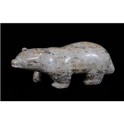 Carved Soapstone Bear Carved in Alaska 6" L.  Good Condition