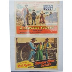 2 lobby cards, Red Ryder & Randolph Scott