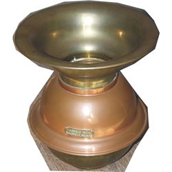 early brass and copper spittoon