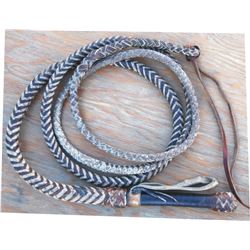 old swivel handle braided bull whip