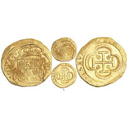 Mexico City, Mexico, cob 8 escudos, 1714J, with GRAT in date position on obverse, date above cross,