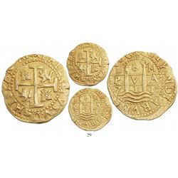 Lima, Peru, cob 8 escudos, 1711M, from the 1715 Fleet, encapsulated NGC AU 58.