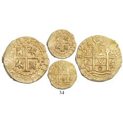 Lima, Peru, cob 2 escudos, 1709M, from the 1715 Fleet, encapsulated NGC MS 61.