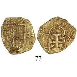 Seville, Spain, cob 2 escudos, Philip III, assayer not visible.