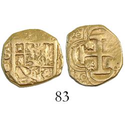 Seville, Spain, cob 1 escudo, Philip III, assayer B.