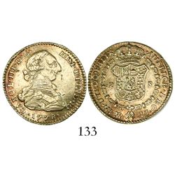 Bogota, Colombia, bust 2 escudos, Charles III, 1778JJ.