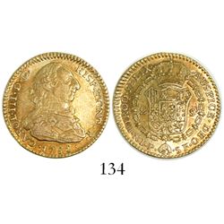 Popayan, Colombia, bust 2 escudos, Charles III, 1780SF.