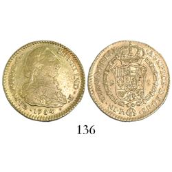 Popayan, Colombia, bust 2 escudos, Charles III, 1784SF.
