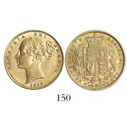 Great Britain (London, England), sovereign, Victoria, 1856, from the Douro (1882).