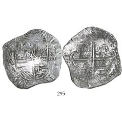 Potosi, Bolivia, cob 8 reales, 1618PAL, Grade 1, rare.