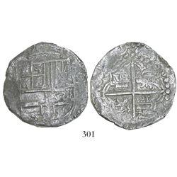 Potosi, Bolivia, cob 8 reales, 1(61)9(T), Grade 2.
