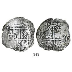 Potosi, Bolivia, cob 4 reales, (16)17(M), Grade 2 (estimated), original tag and certificate missing