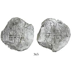 Mexico City, Mexico, cob 8 reales, Philip III, assayer not visible.