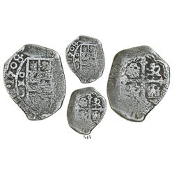 Mexico City, Mexico, cob 4 reales, 1708J, full and bold date (very rare thus), with hand-signed Fish