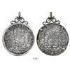 Image 1 : Mexico City, Mexico, pillar 8 reales, Philip V, 1738MF, mounted in sterling silver bezel (supposedly