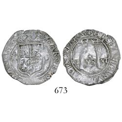 Mexico City, Mexico, 1 real, Charles-Joanna, "Late Series," assayer O to right, mintmark oM to left.