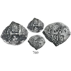 Lima, Peru, cob 1/2 real, 1744.