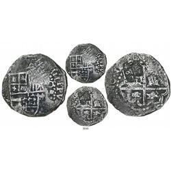 Potosi, Bolivia, cob 8 reales, 1626P, very rare, quadrants of cross transposed, with Brazilian 480-r