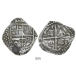 Potosi, Bolivia, cob 8 reales, (16)29T, rotated legend (date at 3 o'clock), denomination o-VIII, hea