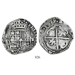 Potosi, Bolivia, cob 8 reales, 1645T.