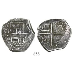 Potosi, Bolivia, cob 4 reales, Philip III, assayer M, ex-Karon.