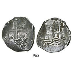 Potosi, Bolivia, cob 4 reales, 1658E.