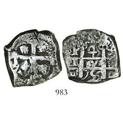 Potosi, Bolivia, cob 4 reales, 1755q.
