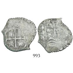 Potosi, Bolivia, cob 2 reales, 1686VR.