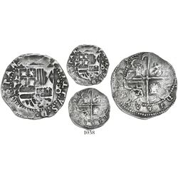 Panama, cob 2 reales, Philip II, assayer oB to right, mintmark AP above denomination II to left, ver