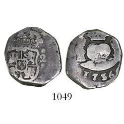 Guatemala, cob 2 reales, 1736(J).
