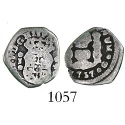Guatemala, cob 1/2 real, 1737J.