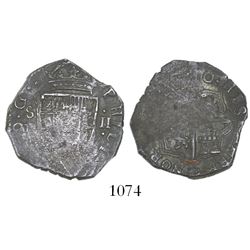 Seville, Spain, cob 2 reales, Philip III, (16)10B, rare (unlisted).