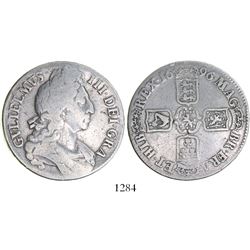 London, England, crown, William III (third bust), 1696.