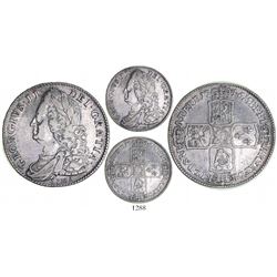 Great Britain (London, England), halfcrown, George II, 1746, with LIMA below bust.