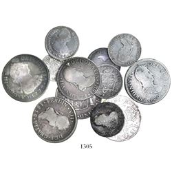 Lot of 12 Guatemala bust-type minors: 2R 1773P, 1809M, 1818M, 1819M and 1821M (2); 1R 1800M, 1803M,